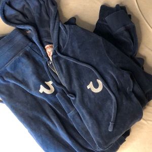 True religion velour track suit